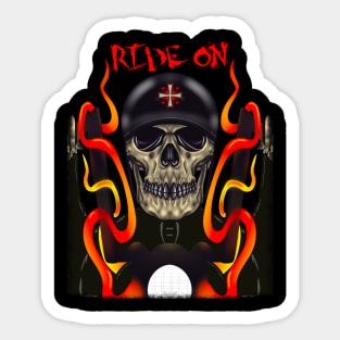 Biker skull Sticker